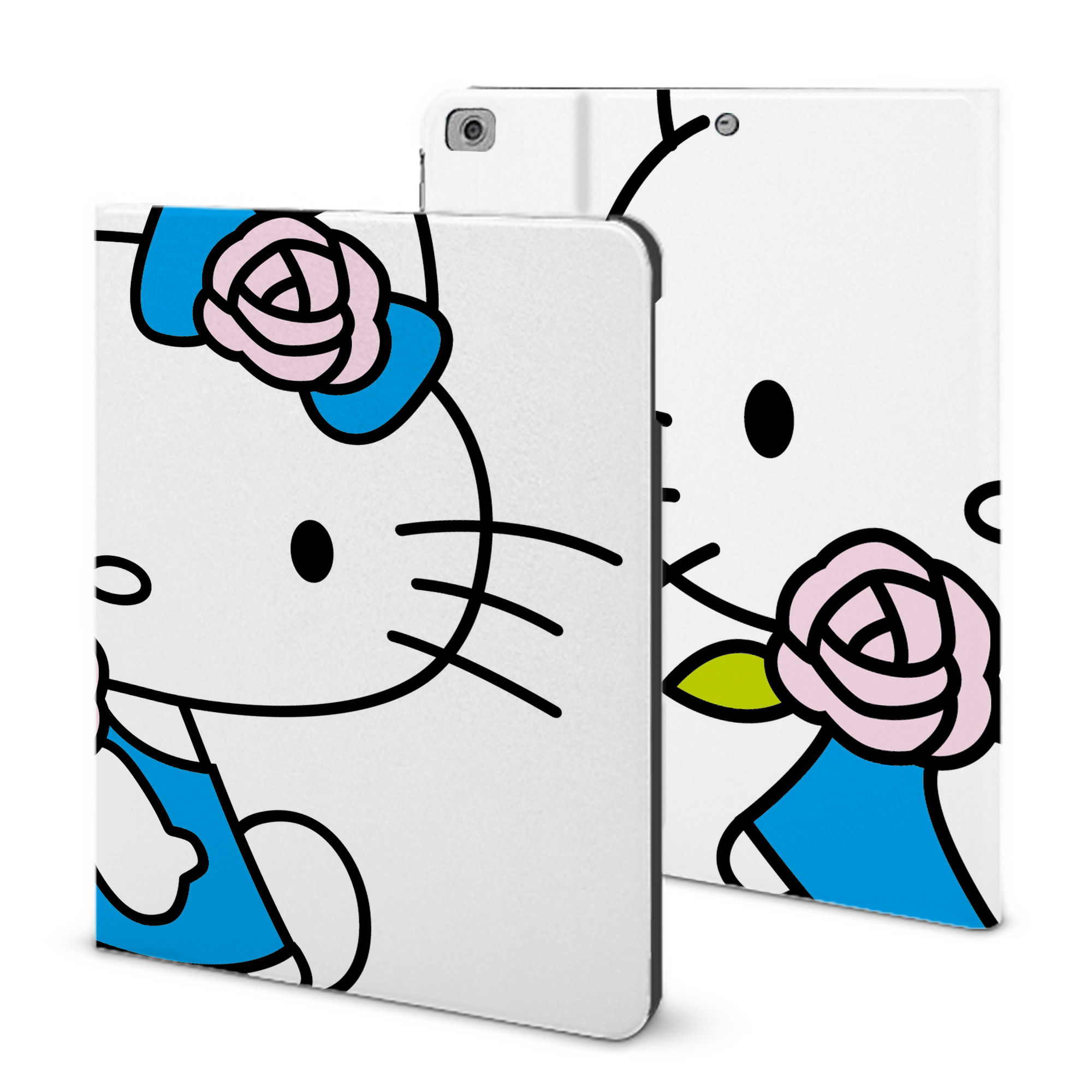 （画像用） Hello Kitty ハローキティ IPad ケース ブック型 PUレザー TPU 耐衝撃 軽量 薄型 ペン収納なし 全面保護 IPad 各モデル対応